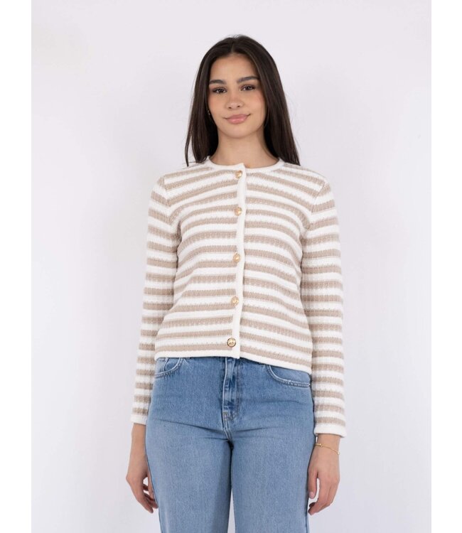 Limone stripe knit jacket - Sand