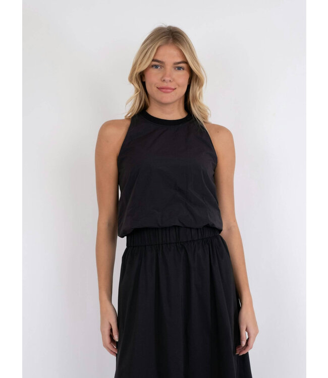 Ivy poplin top - Black