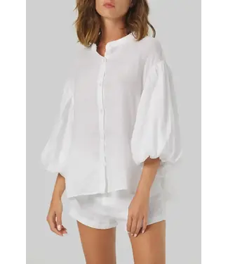 MR MOOD Mrs Balon Shirt - 100% linen - White