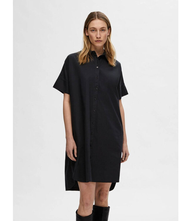 Selected Blair Shirt Dress - Black