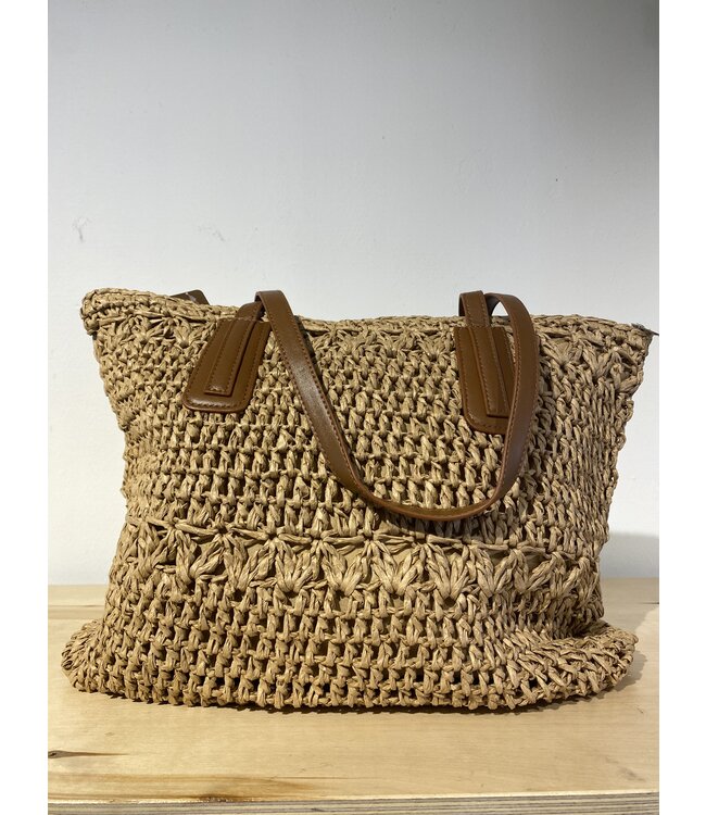 Rieten tas met naam deals