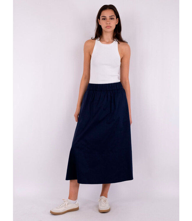 Yara Poplin Skirt - Navy