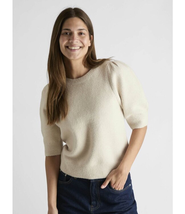 Neo Noir Martha Bow Knit Tee - Ivory