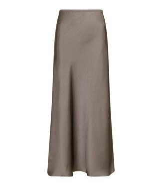 Neo Noir Vicky Heavy Sateen Skirt - Warm Grey