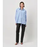 Dante 6 Que oversized stripe shirt - sky blue