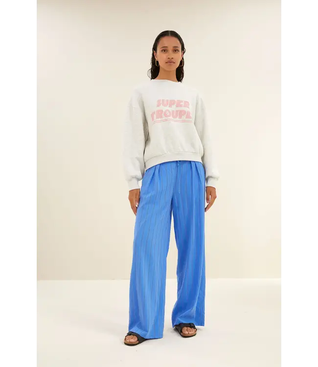 bibi trouper sweater - light grey melee