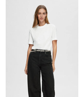 Selected Relax Colwoman ss mock - Bright White