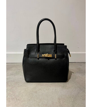 Butik Small Leather Bag - Black