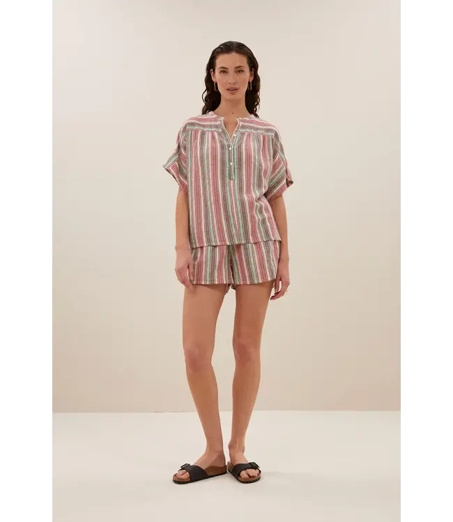 bo multi stripe athia blouse - multi stripe