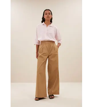 by-bar benji poplin pants - camel