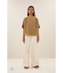 by-bar Axel Linen Blouse - Khaki