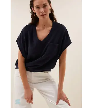 by-bar Tyler Slub Top - Midnight
