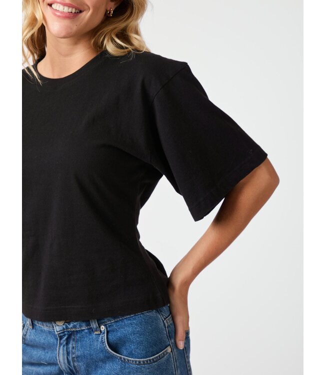 Asha Boxy Tee - Black