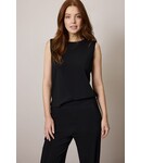 Corel Flo top sleeveless crepe - black