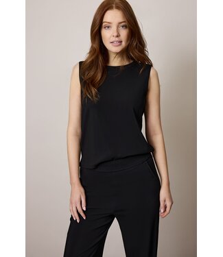 Corel Flo top sleeveless crepe - black