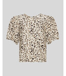 Moss Copenhagen MSCHAlyona vlora 2/4 top AOP - oatmeal leo