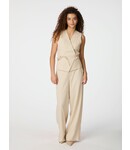 Neo Noir Emmet Melange Pants - Beige Melange