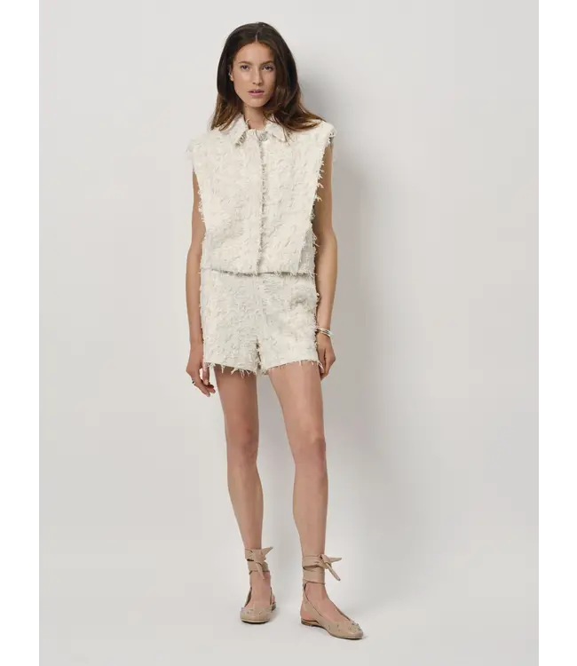 Zoly jacquard waistcoat - Butter Cream