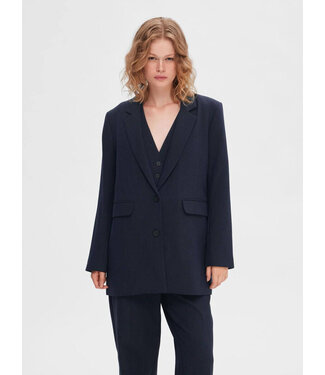 Selected SLFRita LS Relaxed Blazer Dark Sapphire Melange