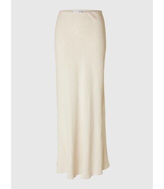 Selected SLFVIVA - LENA HW ANKLE SKIRT NOOS - Sandshell