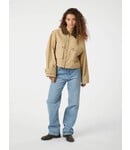 Neo Noir Rivera Canvas Boxy Jacket - Sand