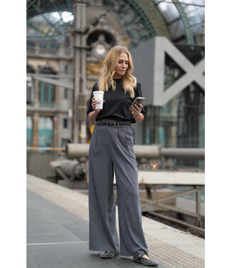 Est'Seven Jildau trouser - Blue stripe denim