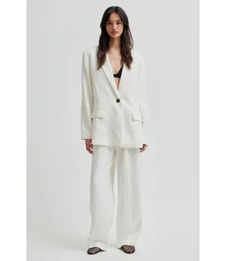 Second Female Lino Trouser - White Alyssum