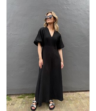 Selected SLFMaddie SS Midi Dress B - Black
