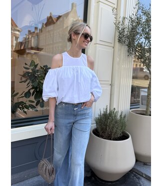 Co'couture SannaCC Balloon Blouse - White