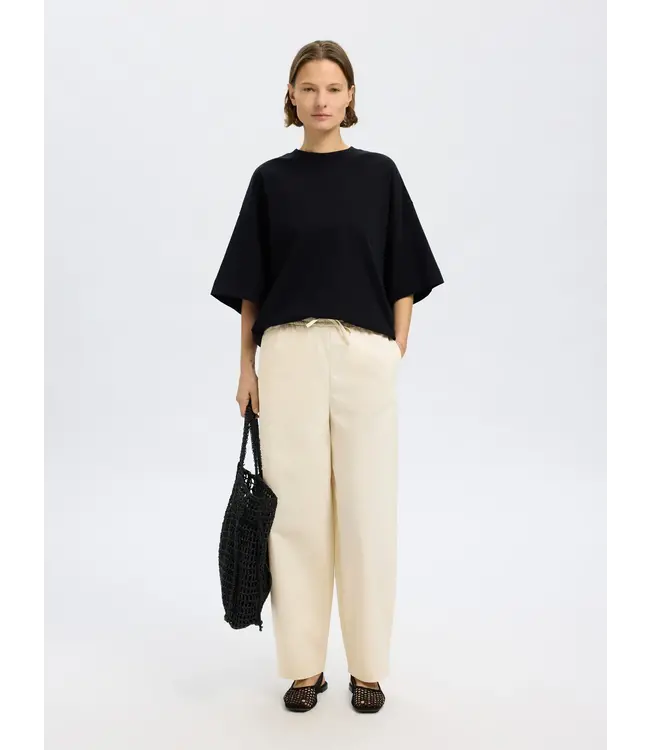 Selected SLFJuma HW Loose Barrel Pant - Birch