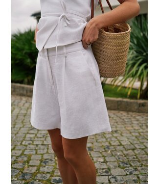 Neo Noir Sega Ramie Shorts - Off White