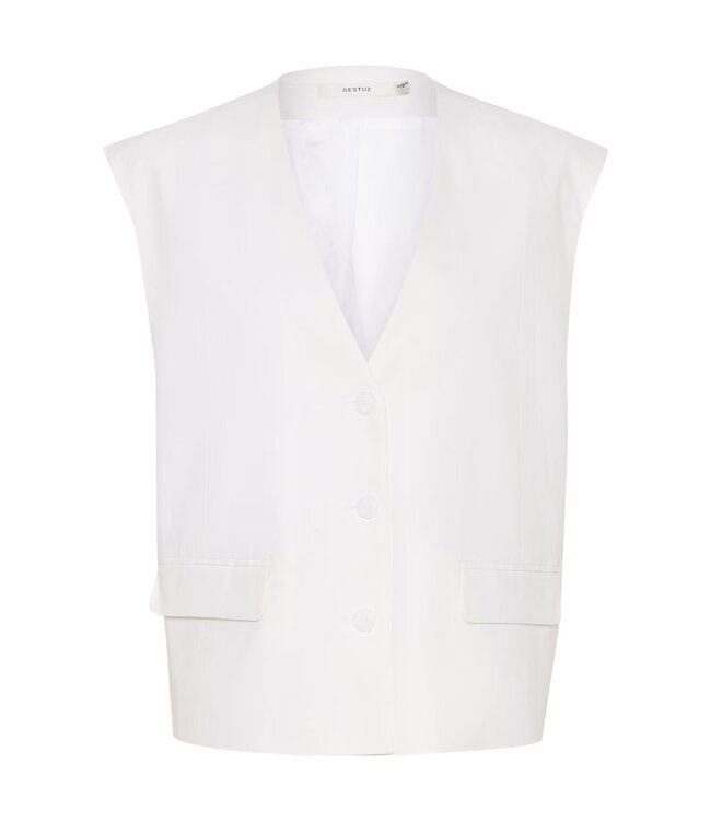 Gestuz GZizza Linen Waistcoat - Bright White
