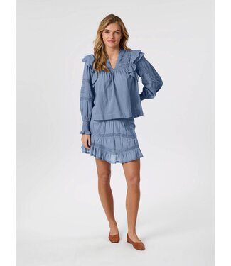 Neo Noir Robby S Voile Skirt - Smoke Blue