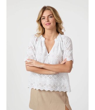 Neo Noir Odet Embroidery blouse - white