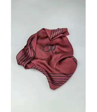 Bow19 Details Elle Silk Scarf - Burgundy