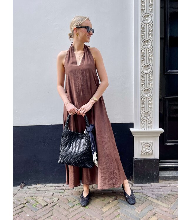 SLFVilmi ankle dress - Chestnut