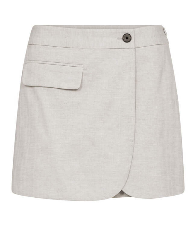 LisaCC Linen Wrap Skirt - Bone