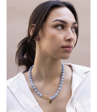 Ellen Beekmans Gemstone ketting licht blauw