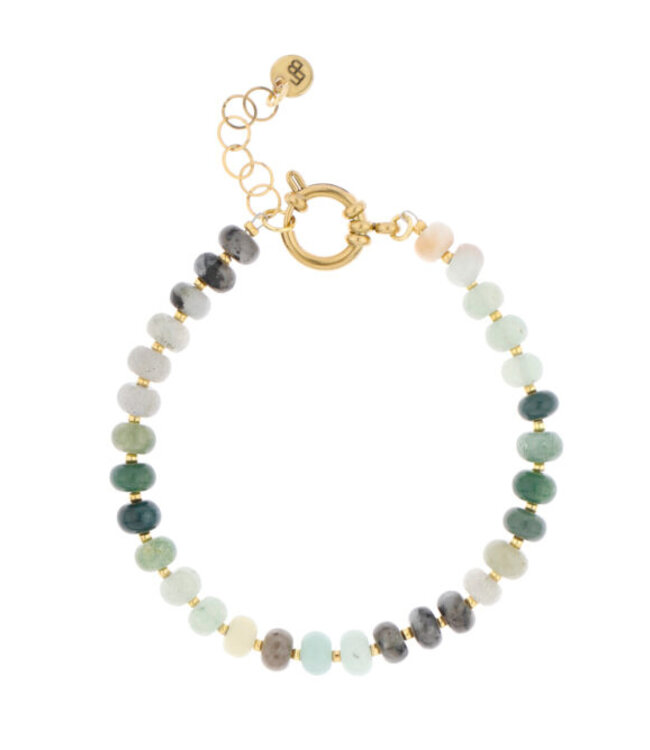 Gemstone armbandje groen – mêlée
