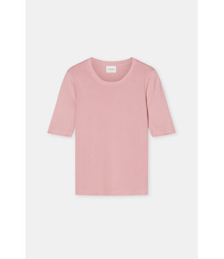 Closed Crewneck Shortsleeve - Peony Pink