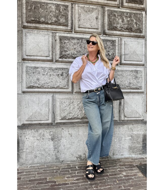 Twist Bow Shirt - White