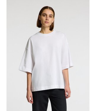 Selected SLFCOLWOMAN 2/4 OVERSIZED TEE - Bright White