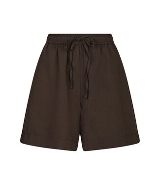 Neo Noir Shala Linen shorts - Dark Brown