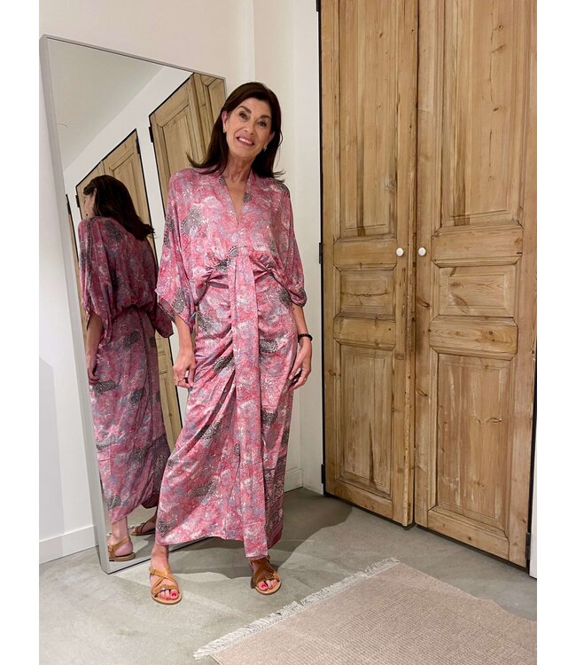 Sissel Edelbo Juno long dress pink / grey