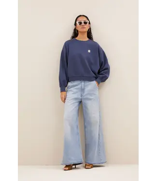 by-bar Bibi lucky curve sweat - winter blue