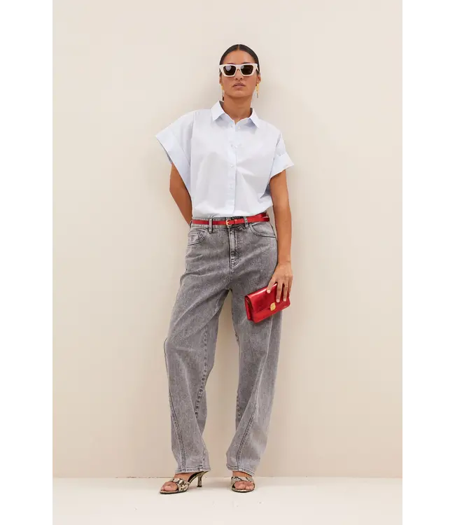 Pixie chambray blouse - Light Blue