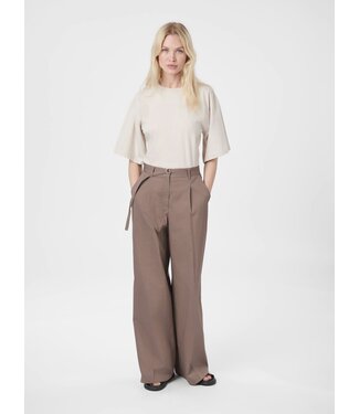 Neo Noir Malba Poplin Pants - Dusty Brown
