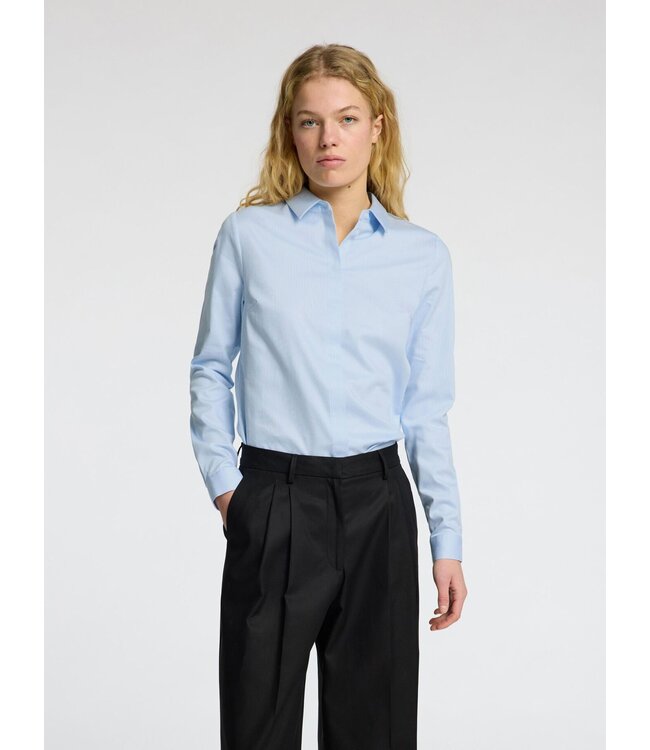 Moss Copenhagen Romie LS fitted shirt noos - Light Blue