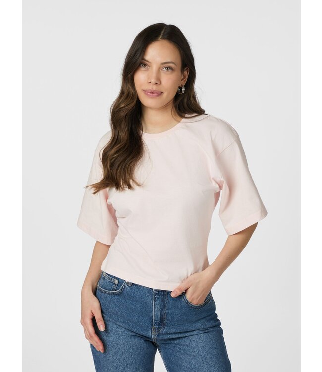 Asha Boxy Tee - Light Pink