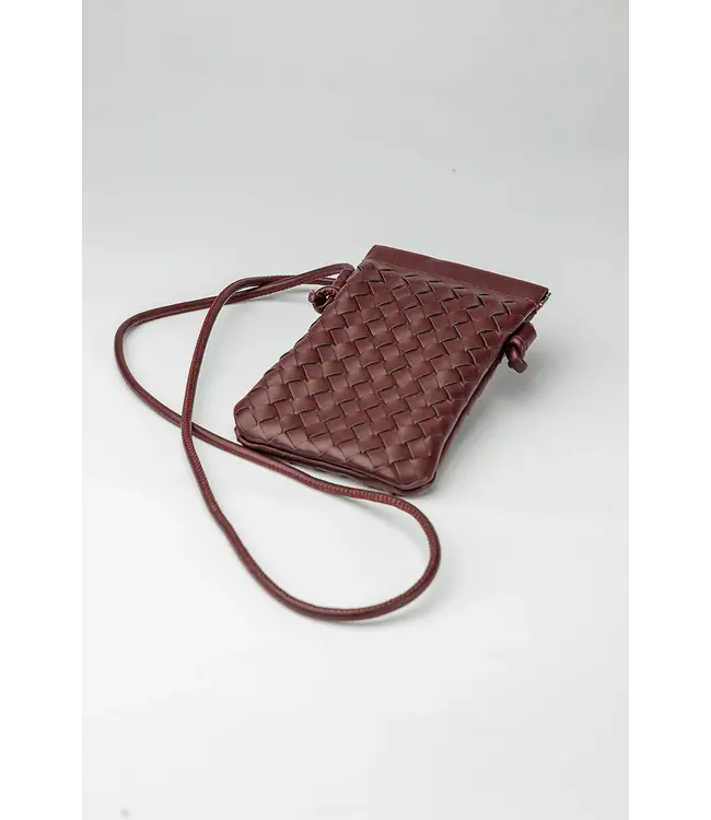 Bow19 Details Phone Bag - Burgundy
